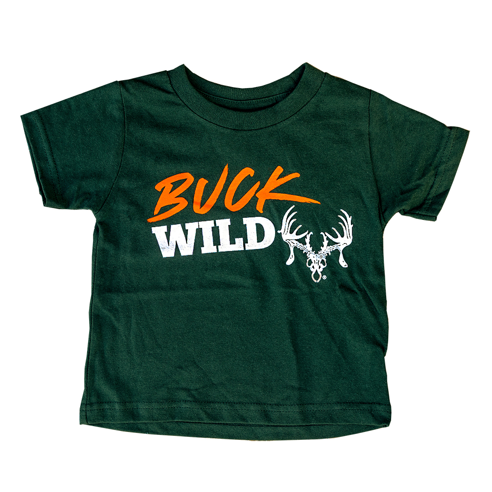 Buck Wild Youth Tee - Hunter Green - T2